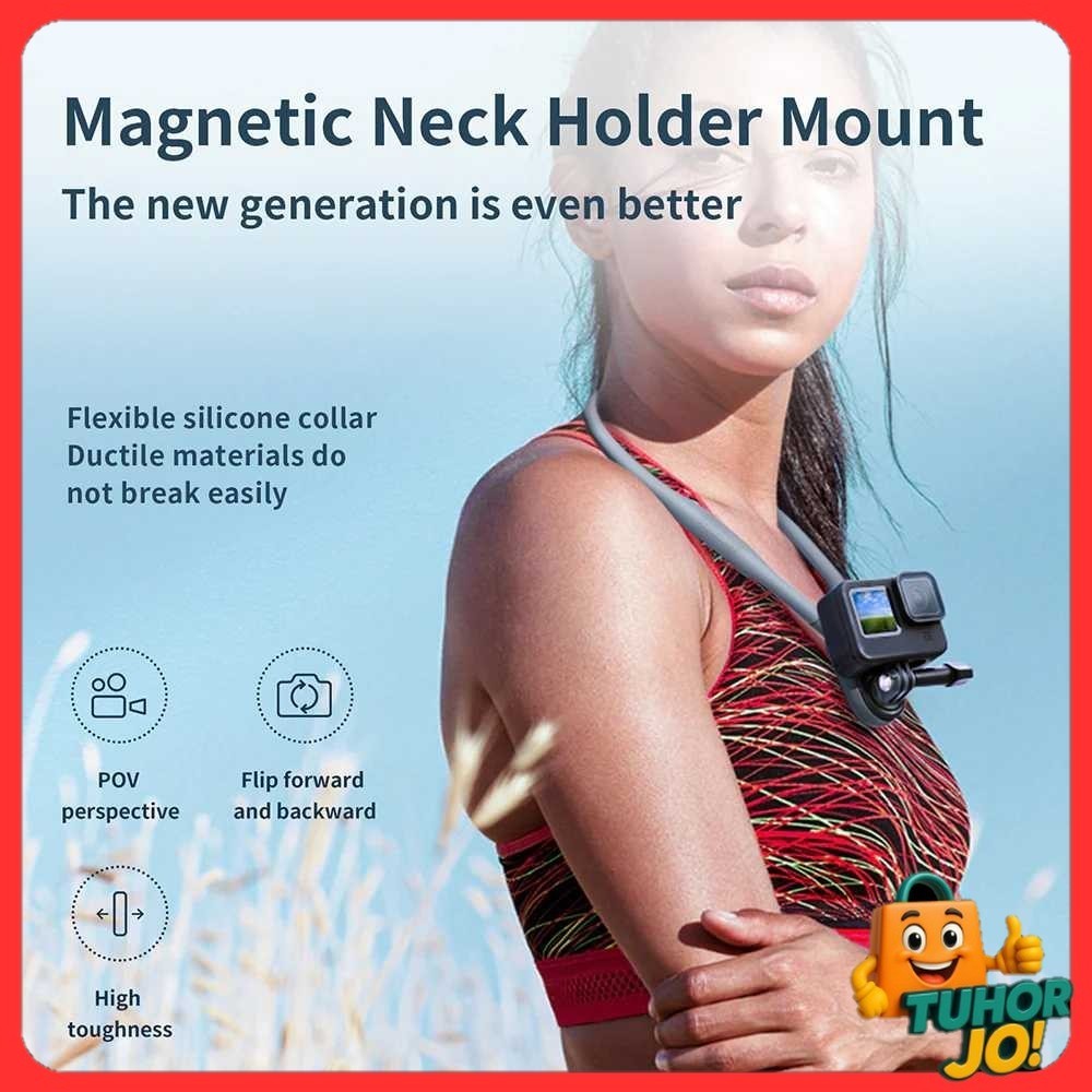 TELESIN ที่ยึดคอแม่เหล็กสําหรับสมาร์ทโฟน GoPro - TE-HNB-002