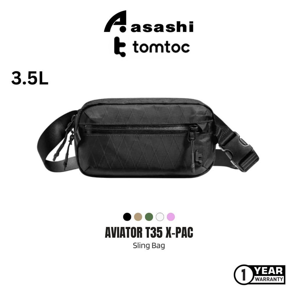 Tomtoc Aviator T35 X-PAC Chest Bag Large 3.5L Sling Bag Men Crossbody Bag with RFID Protection Chest