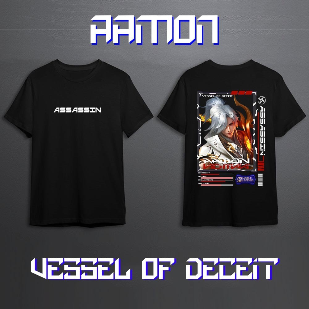 COOL MOBILE LEGEND AAMON ASSASSIN SKIN HERO T-SHIRT//ML T-SHIRT//MOBILE LEGEND T-SHIRT//AMON T-