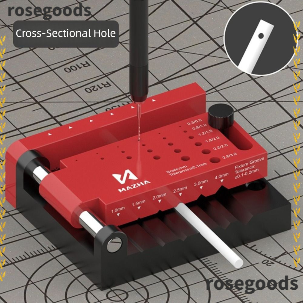 ROSEGOODS คู่มือการเจาะรอบบาร์, อุปกรณ์ตําแหน่งโลหะที่ใช้งานได้จริงในศูนย์ด้วยตนเอง, T0012 พลาสติกเจ