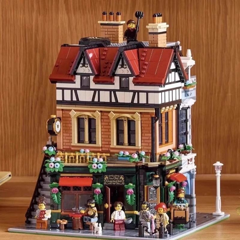 Lego 10350 Retro British Street มุมขนาดใหญ่ประกอบอาคารบล็อกของเล่นเด็กความยากลําบากสูงขนาดใหญ่ 6