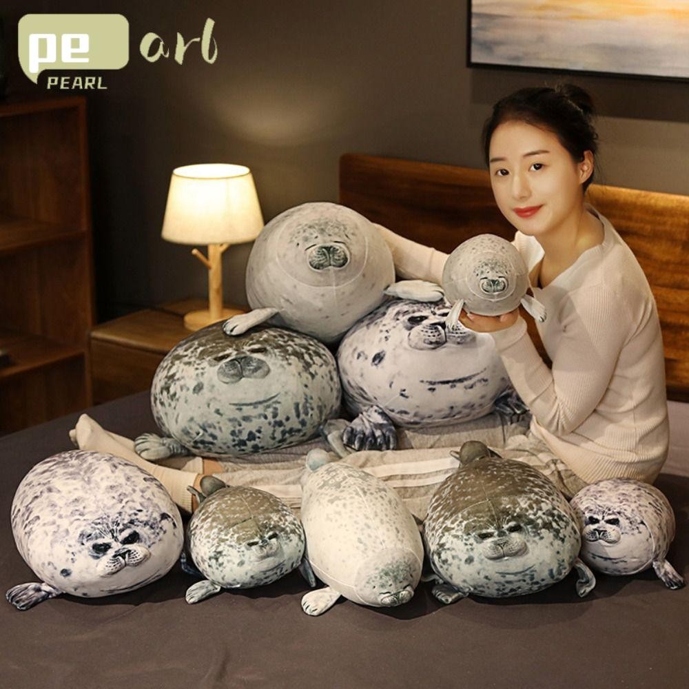 หมอนซีล PEARLTH Blob ของเล่นตุ๊กตาซีลนุ่มขนาดใหญ่ อินเทรนด์น่ารักอ้วน PP Cotton ของขวัญสําหรับชายหญิงผู้ใหญ่