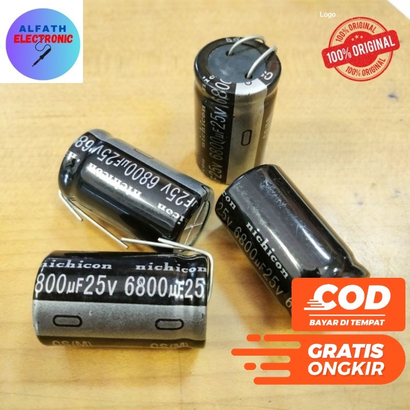 ELCO ELKO 6800UF 25V 6800 UF 25 VOLT คุณภาพที่ดีดั้งเดิม