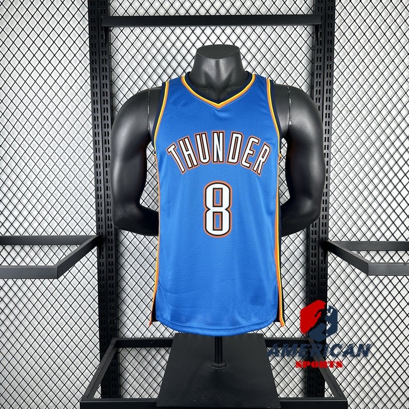 เสื้อแข่งบาสเก็ตบอล Oklahoma City Thunder สีฟ้าของ Jalen Williams สำหรับผู้ชาย