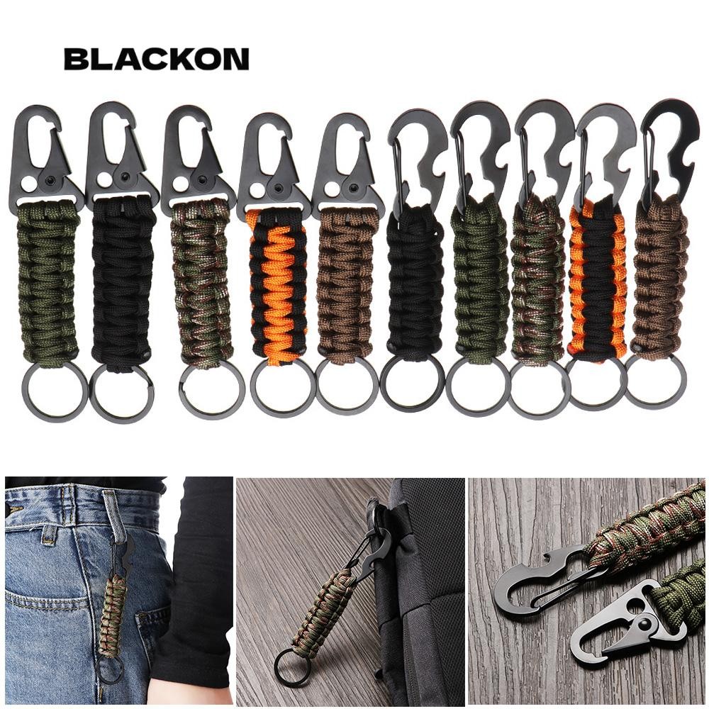 BLACKON พ่วงกุญแจแคมปิ้งOutdoor พร้อมคาราบีเนอร์ คุณภาพสูง