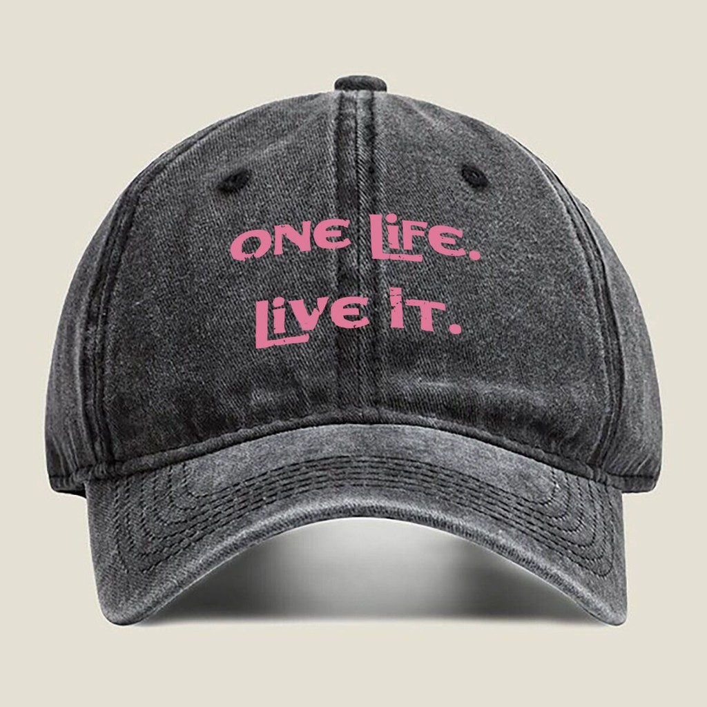 COD 2025One Life Live Fun - แรงบันดาลใจ, One Life Live ข้อความการออกแบบสีชมพูมือล้างทําความสะอาดได้ห