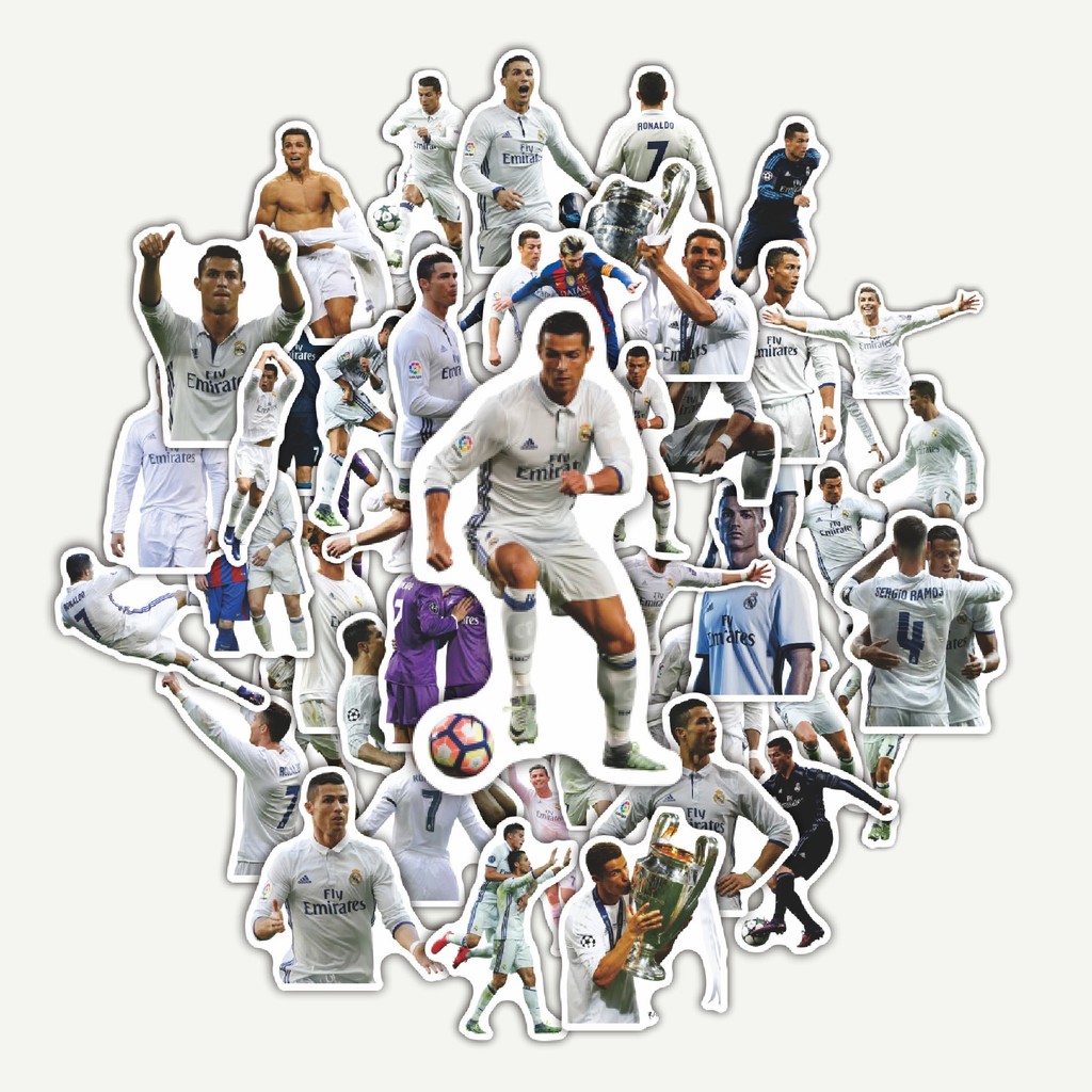 สติ๊กเกอร์แพ็ค CR7 สติ๊กเกอร์ Real Madrid V3 | สติ๊กเกอร์ TUMBLR | สติ๊กเกอร์แล็ปท็อปสําหรับกระเป๋าเ