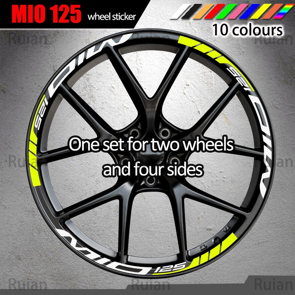 สติ๊กเกอร์ล้อ YAMAHA Mio Soul I 125 เหมาะสําหรับ Yamaha Mio 125 GT, Mio 125 RR และ Mio MX 125 Mio Soul I125 สติ๊กเกอร์ล้อและล้อ 14 นิ้ว