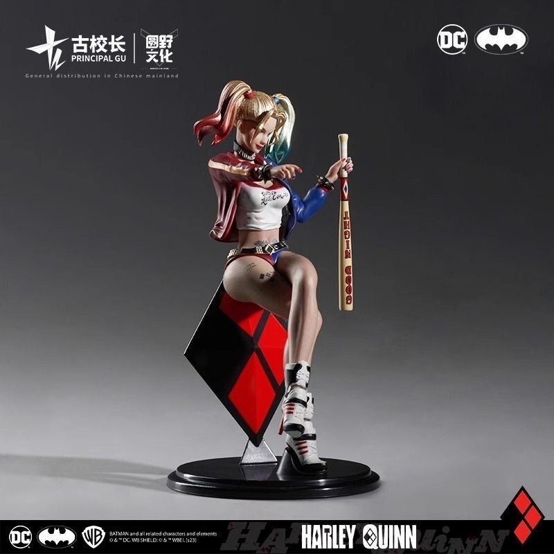D DC Harley Quinn Harley Quinn ตุ๊กตาเดี่ยวรูป Raptor Squad การ์ตูนของขวัญคอลเลกชันเครื่องประดับตุ๊ก