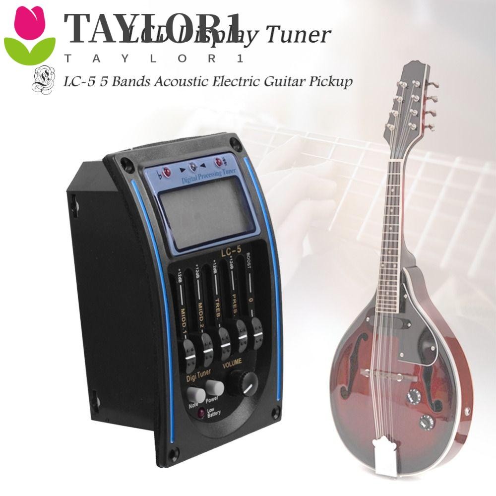 TAYLOR1 Band กีต้าร์โปร่ง Preamp, LC-5/4 5 Band Guitar Tuner System, Piezo Pickup EQ Equalizer พร้อม