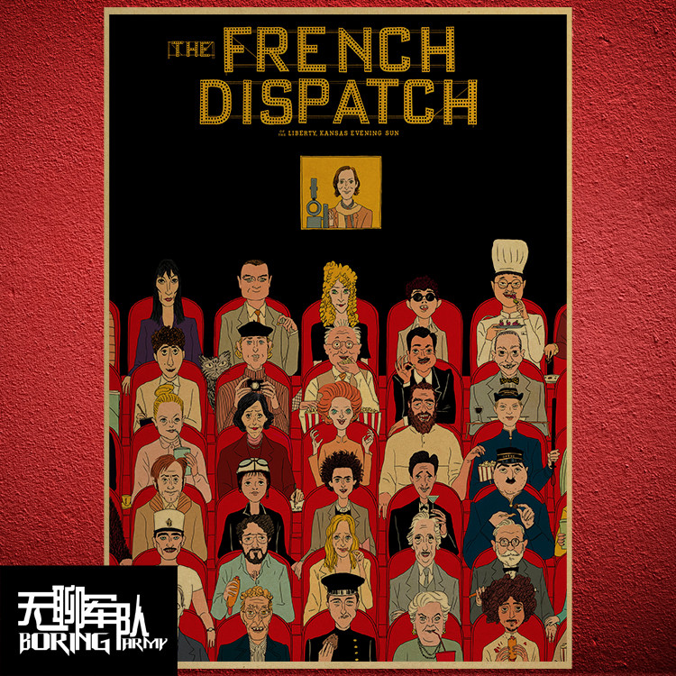 Francispatch The Stickers Dispatch Movie Kraft Paper Poster ภาพวาดตกแต่งกรอบรูป
