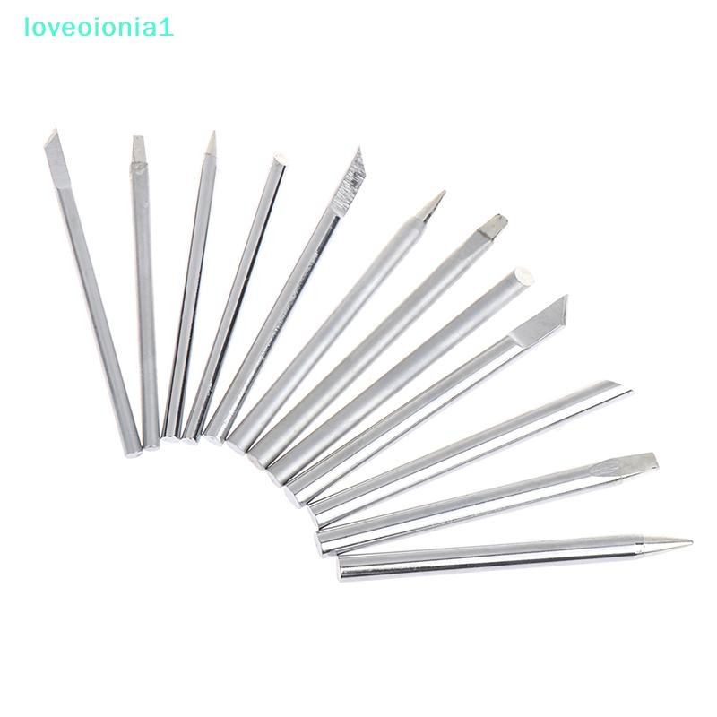 loveoionia1 4 ชิ้น/เซ็ตบัดกรีเหล็กเคล็ดลับ 30 W 40 W 60 W สําหรับภายนอกความร้อนบัดกรีเหล็กหัวทองแดงเ