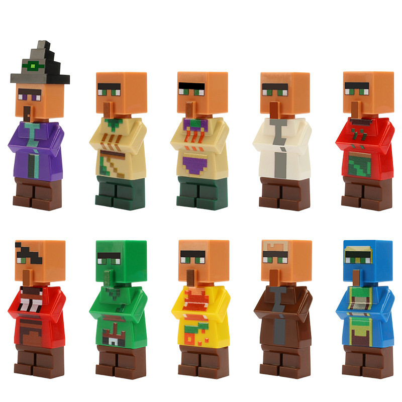 minecraft toy minecraft ของเล่นบล็อกตัวต่อ Minecraft Villagers Minifigures