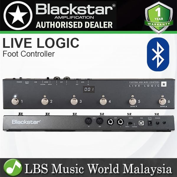 Blackstar Live Logic 6 ปุ่ม 9 โวลต์ 2 Expression MIDI Over USB ตัวควบคุมเท้า PC Mac