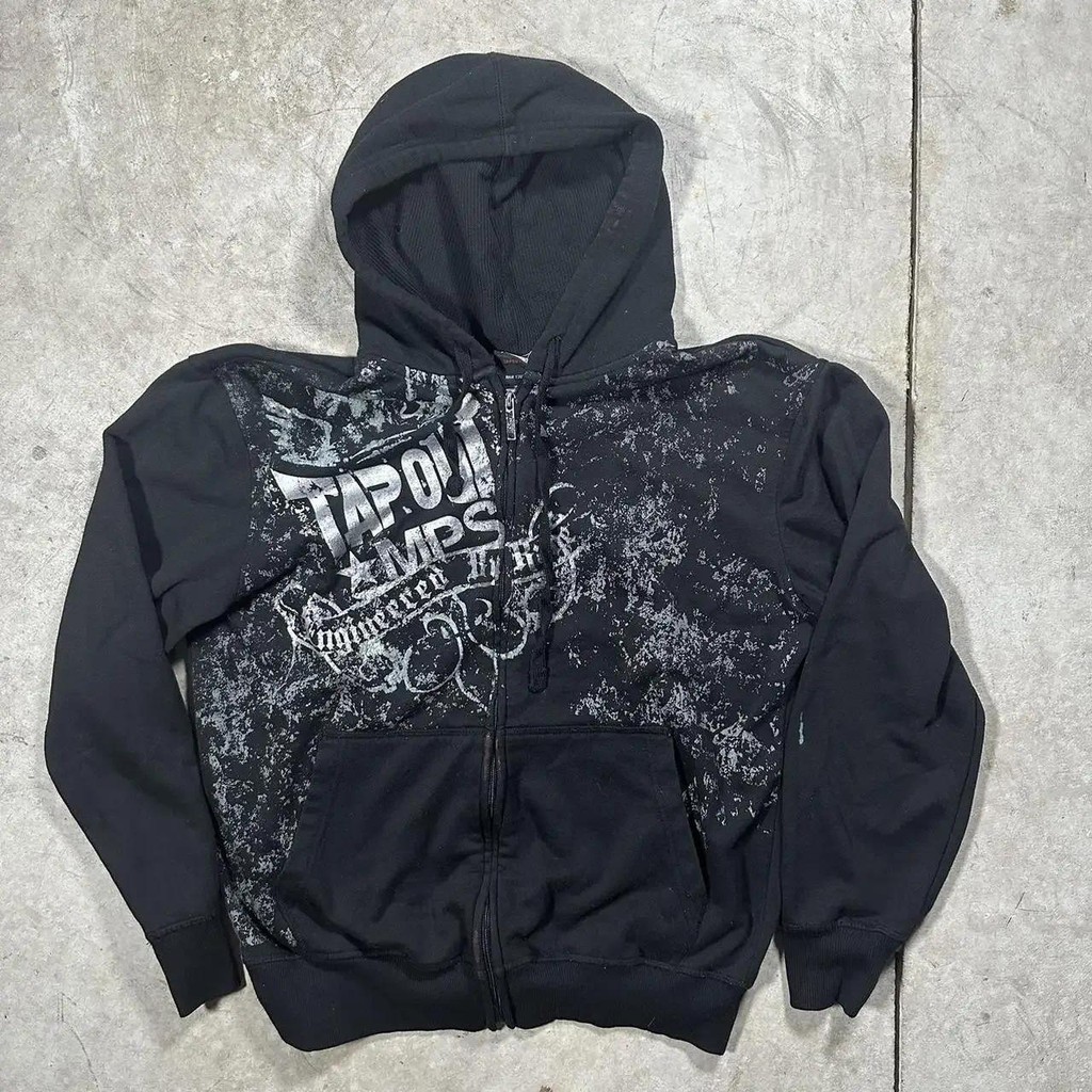 Hoodie สไตล์เรโทรสีขาว พร้อมซิป พิมพ์ลายแบบ.streetwear สำหรับวันสบายในสไตล์ฮาระจูกุ - รูปที่ 6