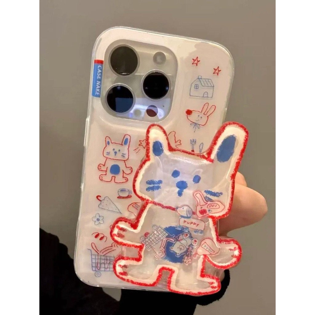 เคสโทรศัพท์เหมาะสําหรับiPhone X XS XR XSMAX 11 12 13 14 15 16 17 Pro max Plus Air Line Cat Puppy Sho