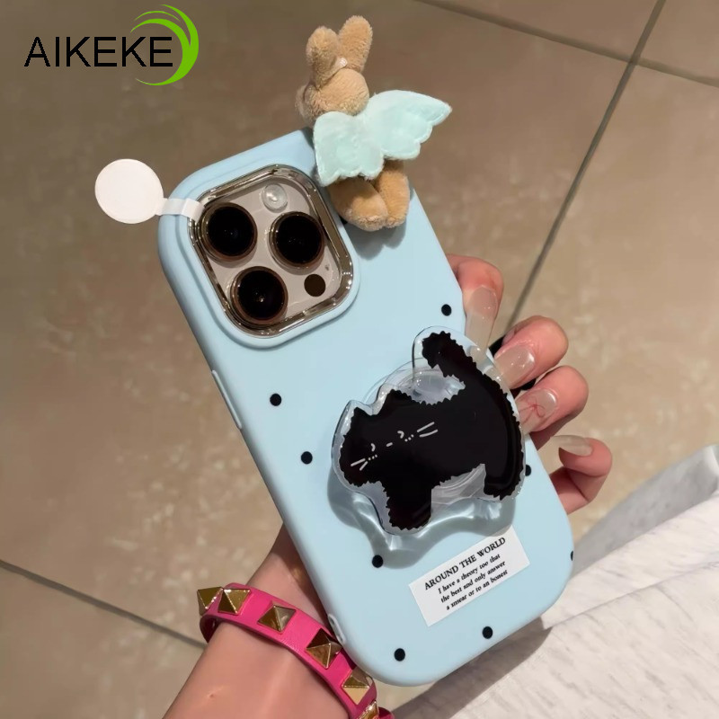 น่ารัก Angel Bunny ตุ๊กตาเคสโทรศัพท์สําหรับ OPPO A98 A93S A80 A79 A77 A76 A73 A72 A58X A57 A55S A40 