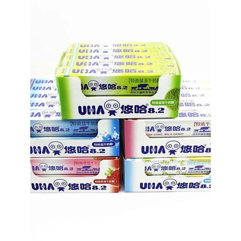 UHA Uami ลูกอมรสชานม 40g บาร์ขนมแบบพกพาสําหรับเด็กขนมแข็งแบบดั้งเดิมจากหางโจวเจ้อเจียงจีน MLLS923