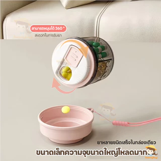 SWEETYBAYI กล่องยาหมุนได้ กล่องยา เชือกเส้นเล็ก หน้าต่างภาพ พร้อมฝาปิด พร้อมแหวนซีล 4 ช่อง กล่องเก็บยา พลาสติก