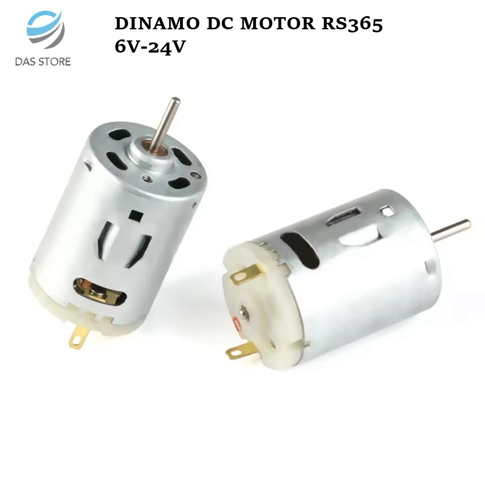 Dynamo DC Motor 360 RS365 RS 365 DC 6V-24V Mid RPM ความเร็วแรงบิดสูงเพลาคู่