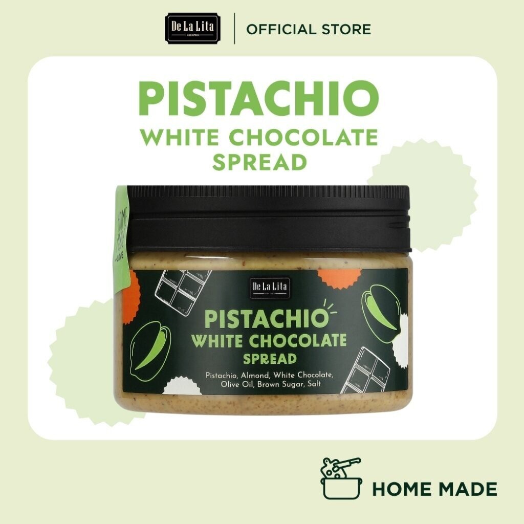 PISTACHIO WHITE CHOCOLATE 170 กรัม เนยถั่ว พิซตาชิโอ้