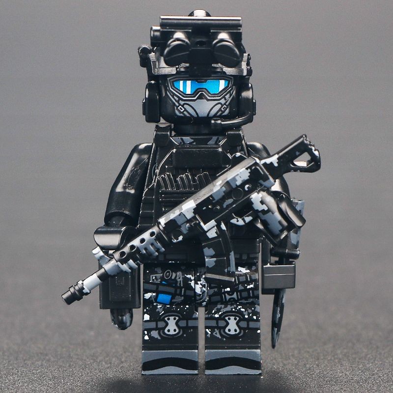 เข้ากันได้กับการดําเนินงาน Delta Lego Minifigure Veyron Swatible พร้อมการดําเนินงาน Delta Lego Man V