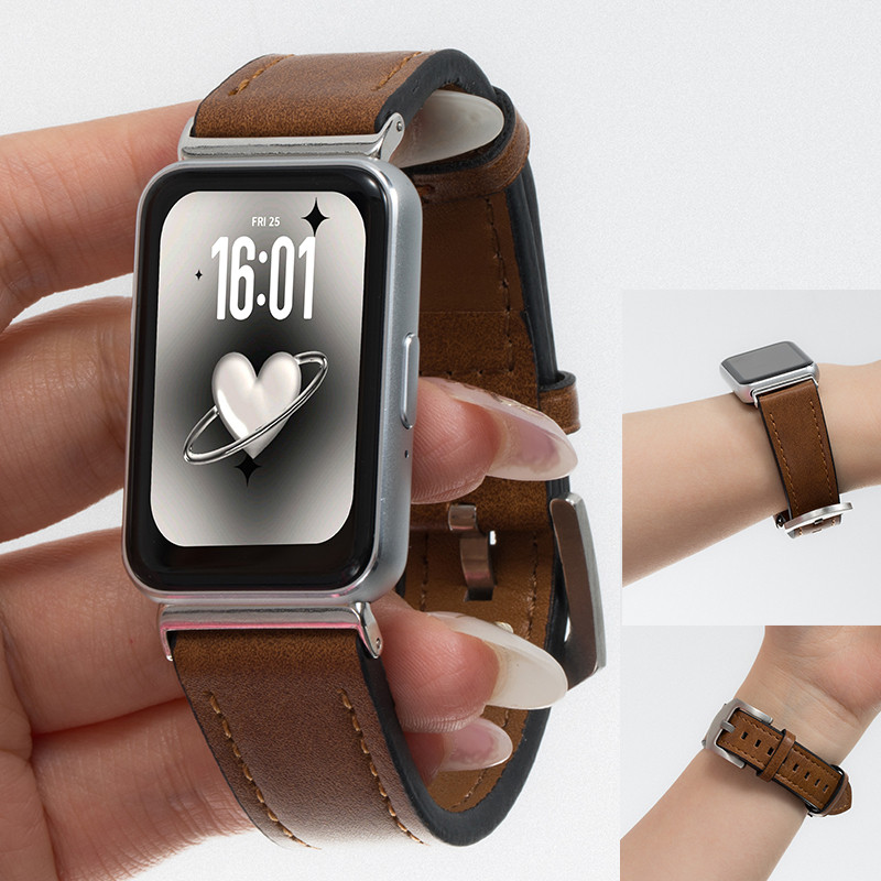 สายหนังสําหรับ Samsung Galaxy Fit 3 กีฬานาฬิกาอุปกรณ์เสริมเปลี่ยนเข็มขัดสายรัดข้อมือสําหรับ Galaxy Fit 3 สร้อยข้อมือ correa