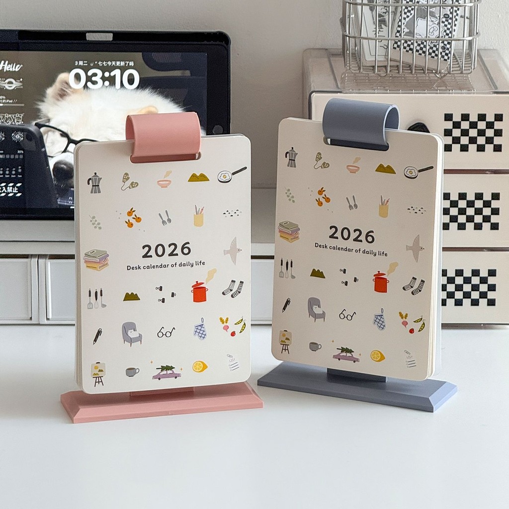 台历2026年新款可爱翻页日历2025年新款办公桌面摆件记事计划月历Taiwan Calendar 2026 New Cute Page Turning Calenda jW5nnCIvXp1113