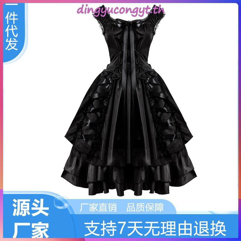[Hot Spot] 2022 New Gothic maid Victoria dress women's dress retro Halloween