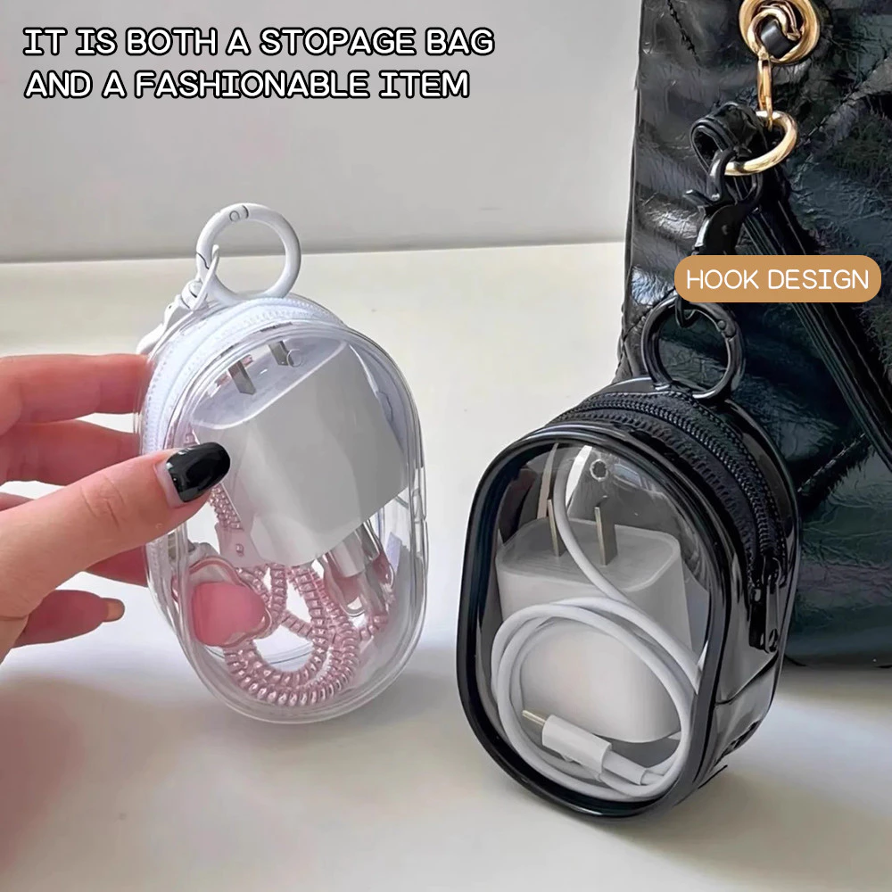 กระเป๋าเก็บสายชาร์จ หูฟัง USB ผ้า Oxford กันน้ำ พกพา thumbnail 6