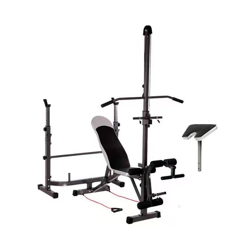 Squat Rack Adjustable Dumbbell Stool Multi-Function Uploose Press Weightlifting Bed Bench Press Rack