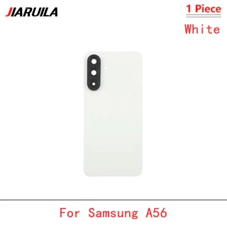 พร้อมเลนส์ + โลโก้สําหรับ Samsung A56 ฝาหลังแบตเตอรี่กระจกด้านหลังประตูกรณีเปลี่ยน