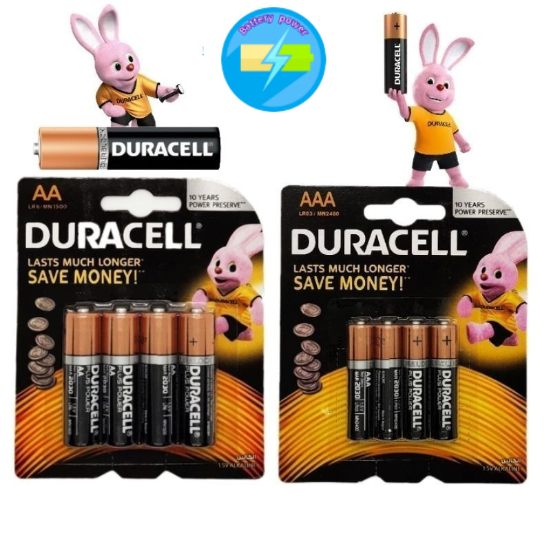 ใหม่ Duracell 1.5V AA LR6 แบตเตอรี่อัลคาไลน์สําหรับแปรงสีฟันไฟฟ้า ไฟฉาย รีโมทคอนโทรล ฯลฯ 4 ชิ้น/แพ็ค