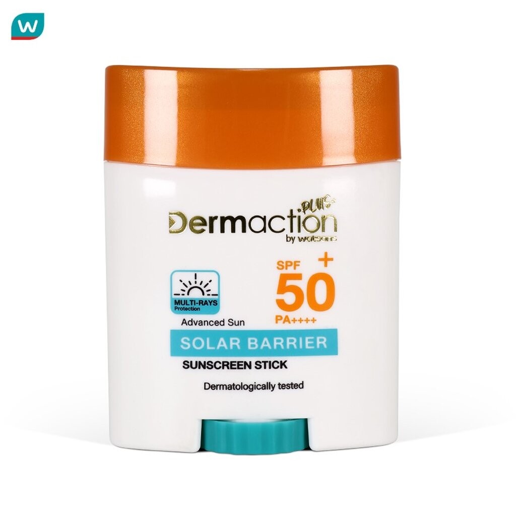 Dermaction Plus by Watsons เดอมาแอคชัน พลัส บาย วัตสัน แอดวานซ์ ซัน โซล่าร์ แบริเออร์ ซันสกรีน สติ๊ก SPF50 20g