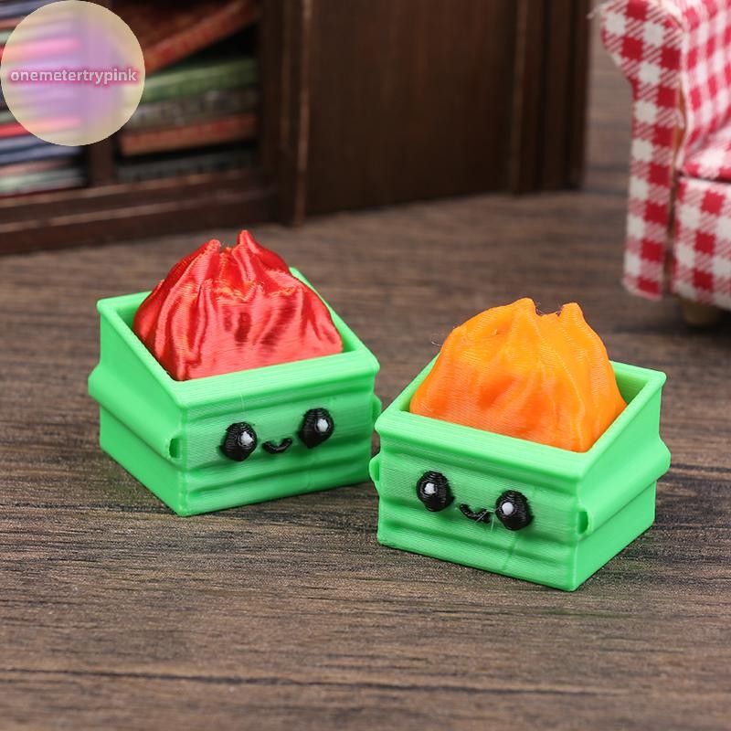 ONEPINK Dumpster Fire Clickie Fidget, Dumpster Fire Desk Accessories, Dumpster Fire Keychain Office 