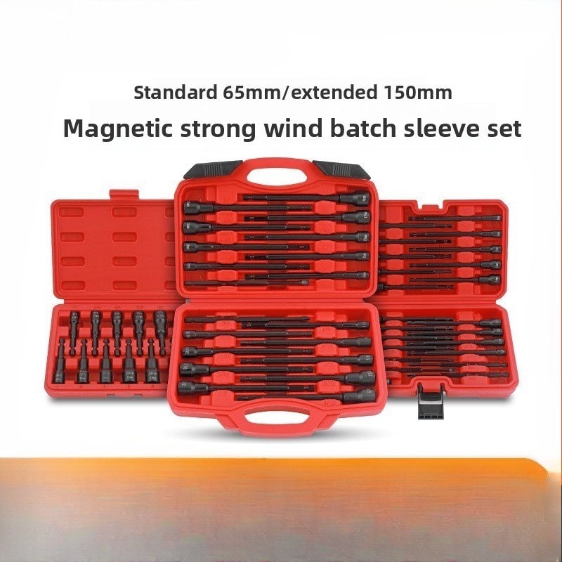 ชุดดอกไขควง Hex Shank ซ็อกเก็ตสําหรับงานหนักแม่เหล็กแบบขยายเมตริกและ Imperial Hex