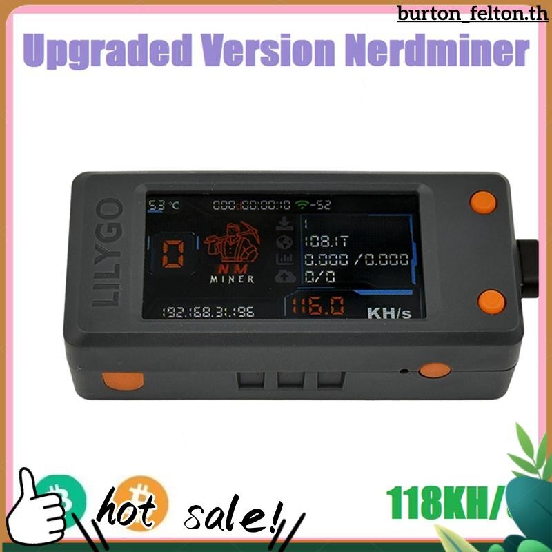 อัพเกรด Nerdminer 118KH/S BTC Solo Miner พร้อมหน้าจอสี 1.91 นิ้ว Bitcoin BTC Miner Nerd Miner