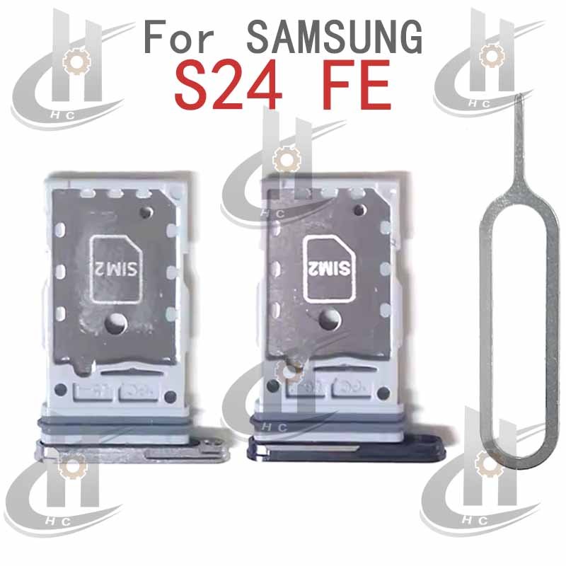 สําหรับ Samsung Galaxy S24 FE ซิมการ์ดถาดผู้ถือผู้ถือบัตร Reader SD Slot อะแดปเตอร์อะไหล่