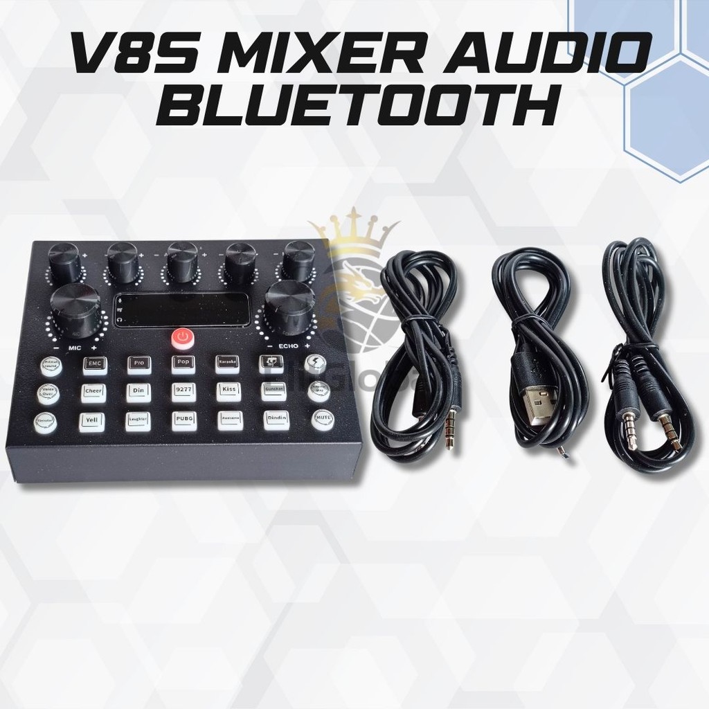 V8S Bluetooth Audio Mixer – การ์ดเสียงคาราโอเกะ & ผู้สร้างเนื้อหา