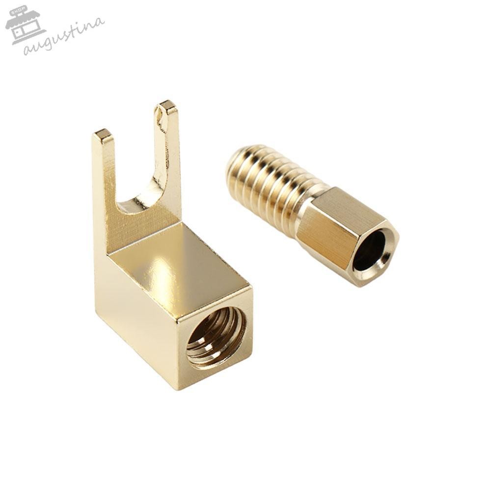 AUGUSTINA Banana to Spade Adapte Banana Socket 1 PC Spade Adapter ปลั๊กกล้วย Y ประเภทสายลําโพงเชื่อม