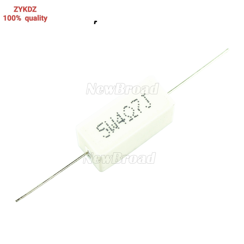 10 ชิ้น 5W 1 โอห์ม ซีเมนต์ความต้านทาน 1R 1ohm