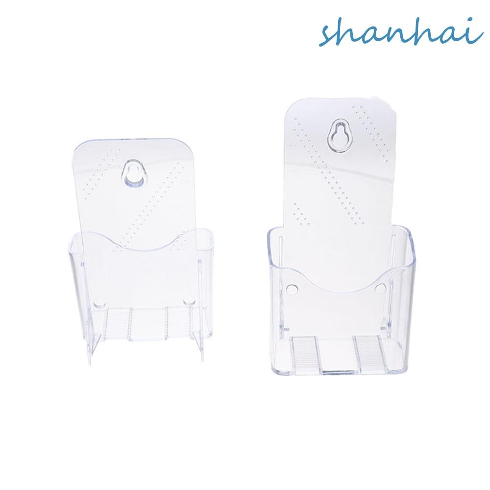 SHANHAI A6 Brochure Holder,พลาสติกPlumphlet Clear,เคาน์เตอร์หนังสือเล่มเล็กอะคริลิคแบบพกพา Flyer Dis