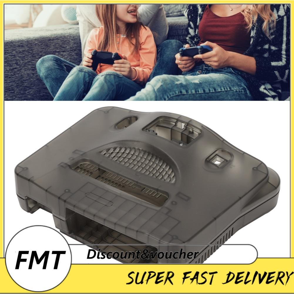 Freemarket FreeMarket Case สำหรับ N64 Retro Video Games Console เปลี่ยนเปลือกโปร่งแสงด้วยการรีเซ็ตไข
