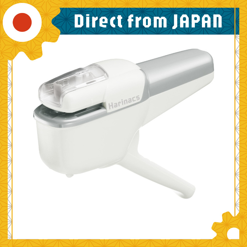 Kokuyo Needle-Free Stapler Harinax Handy, Binds up to 10 Sheets, Pale White SLN-MSH110PW【Direct From