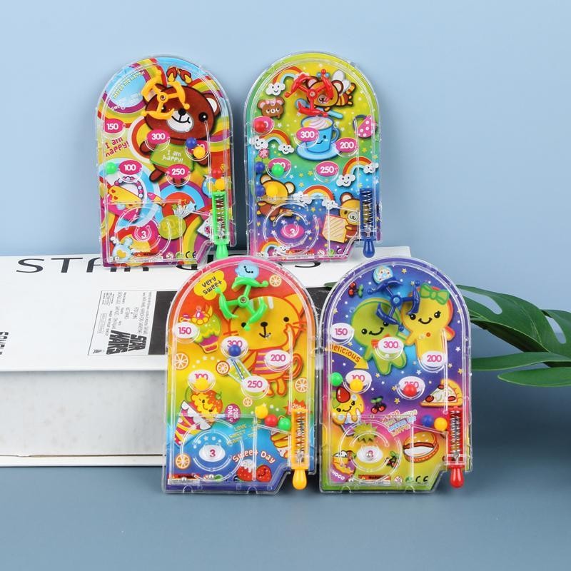 Student Educational Pinball Labyrinth Mini House Pinball Disc การ์ตูน Ejection มือถือ Pinball Machin