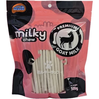 Goat Milk สติ๊กนมแพะ (มิลล์กี้ ชิว โกท มิลค์) ขนาด 500 กรัม สำหรับน้องหมาทุกสายพันธุ์