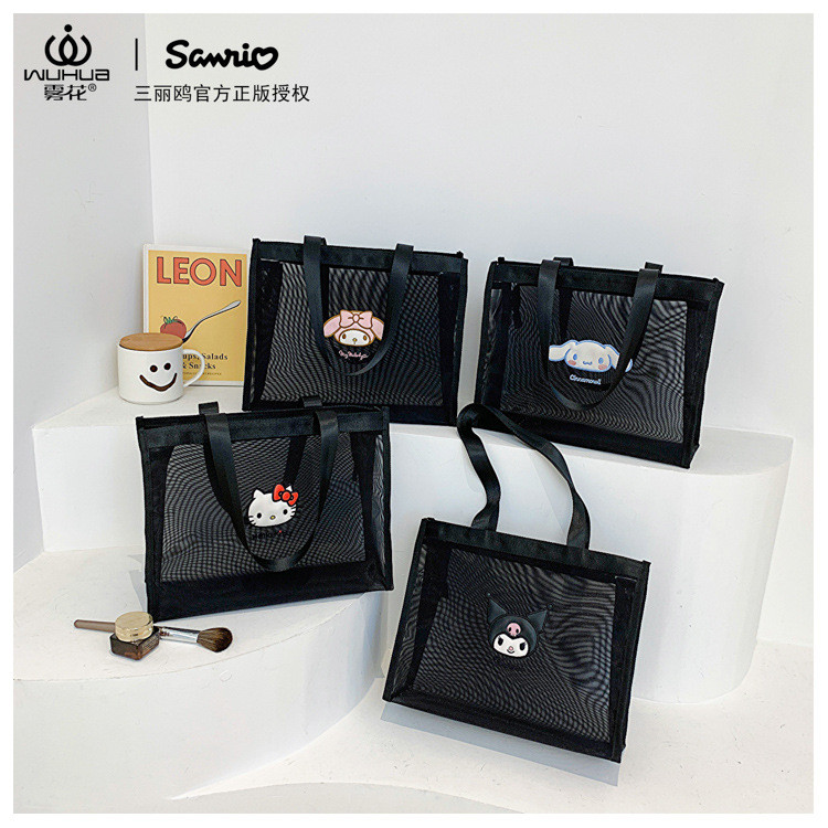 Gt2 Sanrio Kuromi Cinnamoroll กระเป๋าถือ ผ้าตาข่าย รูปที่ 2