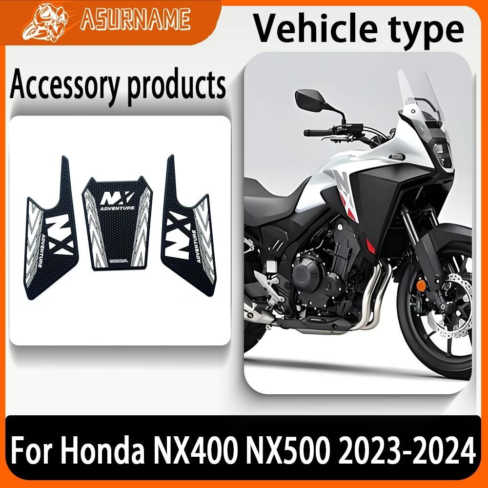สําหรับ Honda NX400 NX500 2023-2024 รถจักรยานยนต์ Pad Protector 3D สติกเกอร์ยาง Decal แก๊สเข่า Grip 