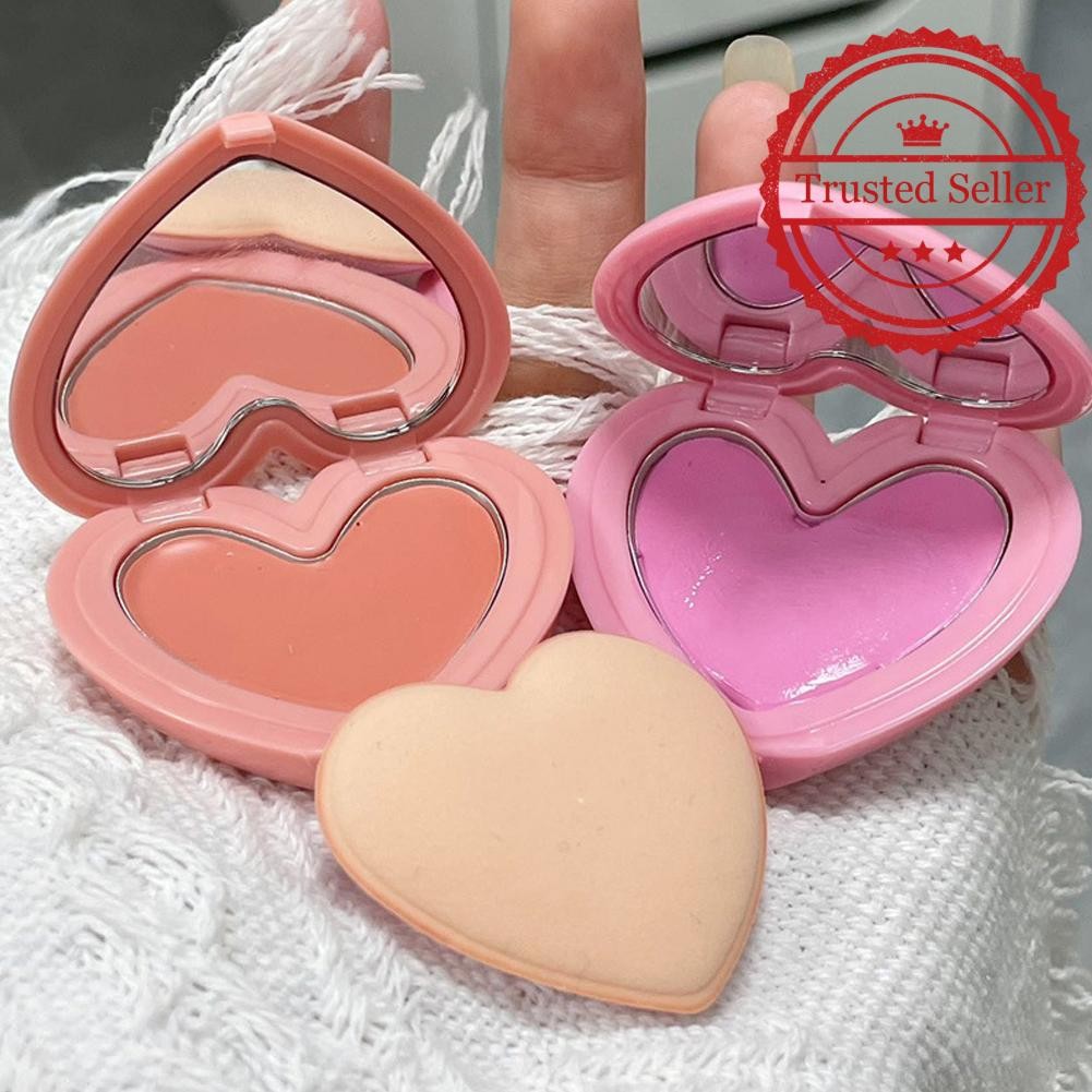 Rouge Matte Blush Love Heart Shape Monochrome Blush Cream Y2p7