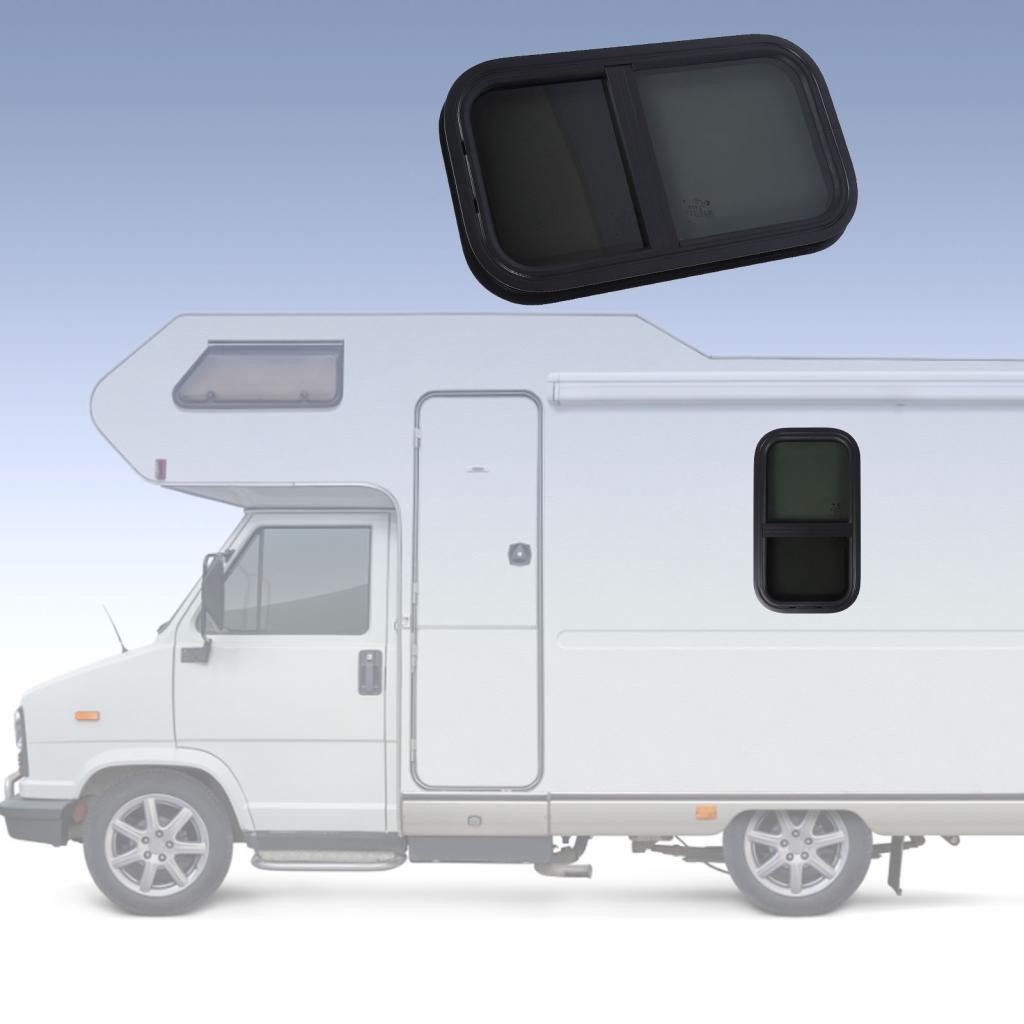 Sweetfree อลูมิเนียมอัลลอยด์สีดํา RV Window Tinted กระจกนิรภัยซีล Fly สุทธิ 340x592 มม. เหมาะสําหรับ